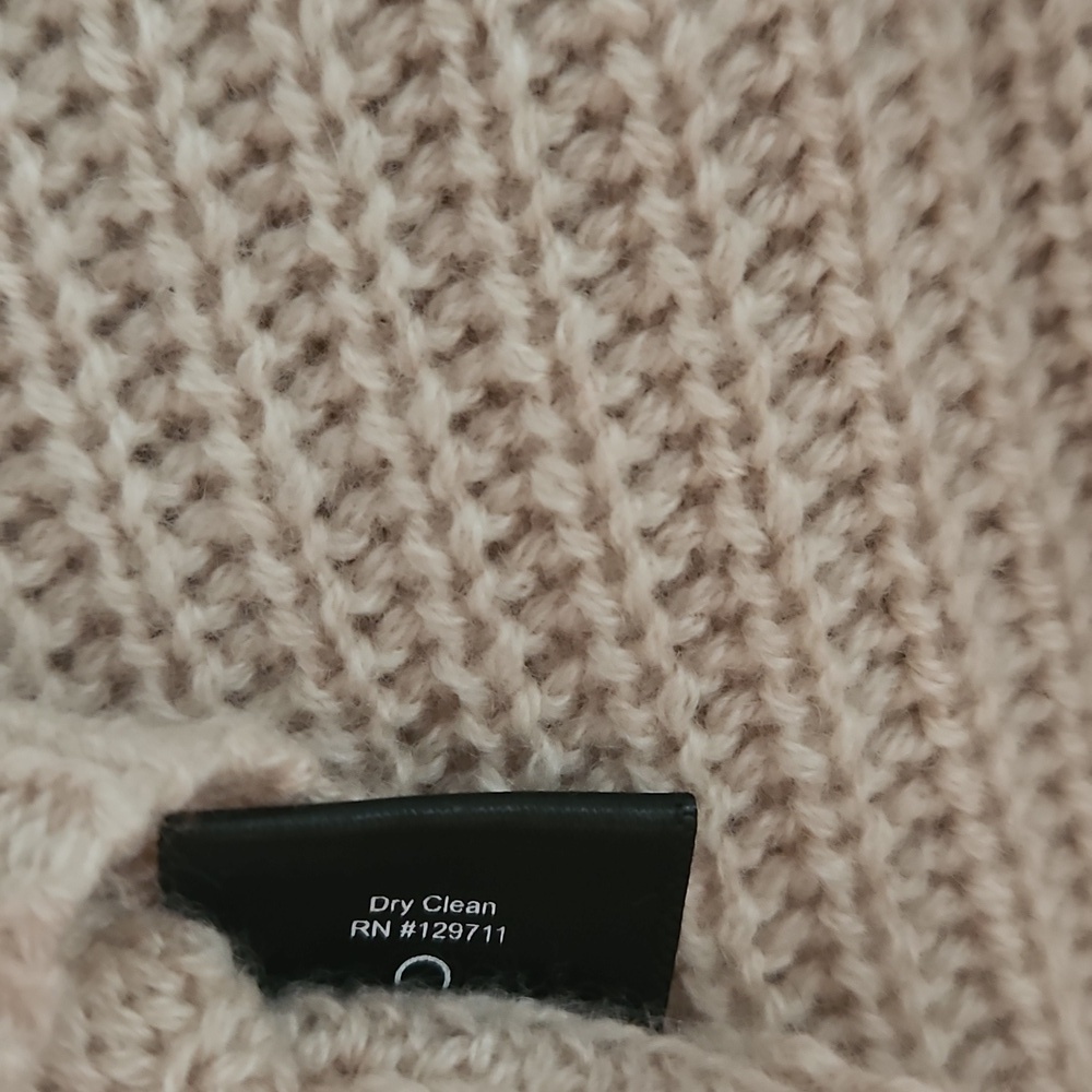 Jenni Kayne Size S 100% Cashmere Fisherman's Sweater Oatmeal - Picture 5 of 5